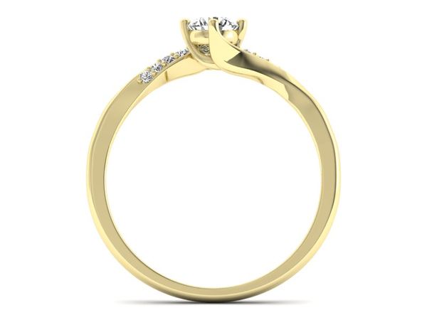 Pierścionek zaręczynowy z brylantami złoto 585 - p16932z