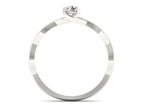 Pierścionek zaręczynowy z diamentem białe złoto - p16933b
