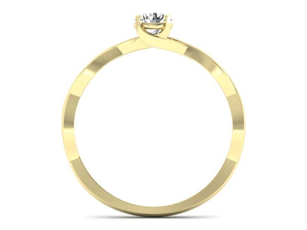 Pierścionek zaręczynowy z diamentem żółte złoto - p16933z