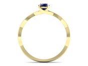 Złoty pierścionek z szafirem żółte złoto 585 - p16933zsz - 2
