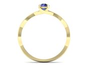 Złoty pierścionek z tanzanitem żółte złoto 585 - p16933zt - 2