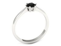 Złoty pierścionek z czarnym diamentem - p16934bcd- 2
