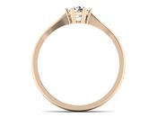Złoty pierścionek z diamentem różowe złoto 585 - p16934c - 2
