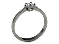 Pierścionek zaręczynowy czarne złoto z diamentem - p16934cz- 2