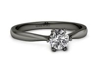Pierścionek zaręczynowy czarne złoto z diamentem - p16934cz- 3
