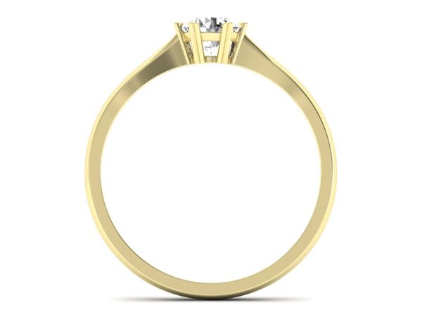Pierścionek zaręczynowy z brylantem żółte złoto - p16934z