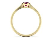 Złoty pierścionek z rubinem żółte złoto próby 585 - p16934zr - 2