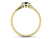 Złoty pierścionek z szafirem żółte złoto 585 - p16934zsz - 2