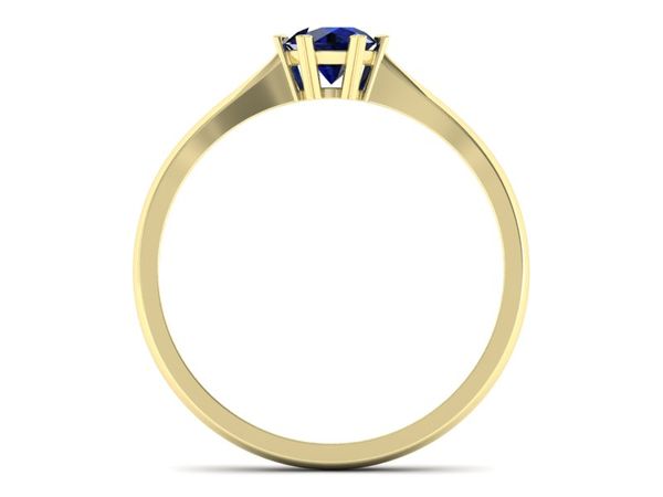 Złoty pierścionek z szafirem żółte złoto 585 - p16934zsz