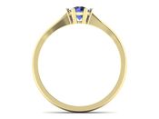 Złoty pierścionek z tanzanitem żółte złoto 585 - p16934zt - 2
