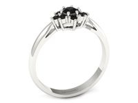 Złoty pierścionek z czarnymi diamentami - P16936bcdcd- 2