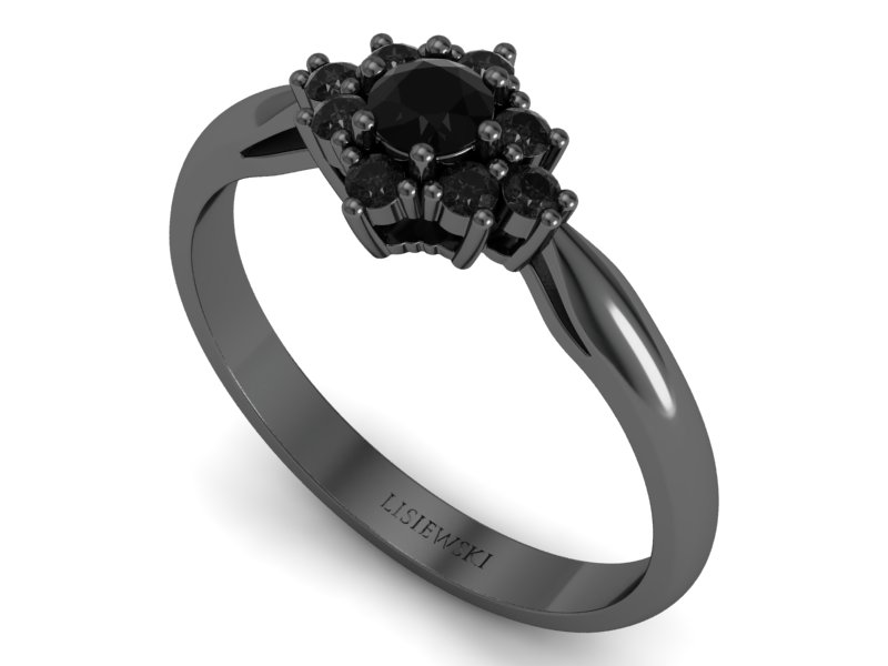 Pierścionek złoto 585 z diamentami promocja - P16936czcdcd — zdjęcie 3