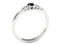 Złoty Pierścionek z diamentami białe złoto 585 - p16938bcd- 2