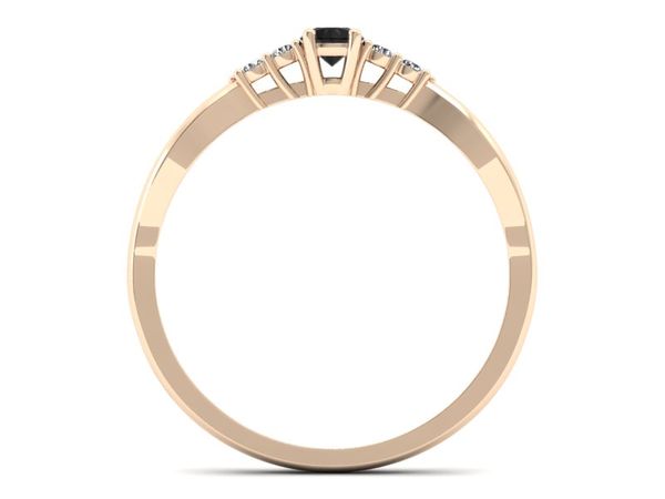 Pierścionek zaręczynowy z diamentem różowe złoto - p16938ccd