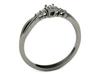 Pierścionek czarne złoto z diamentami - p16938cz- 2