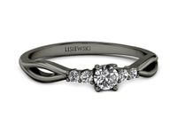 Pierścionek czarne złoto z diamentami - p16938cz- 3