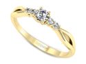 Pierścionek zaręczynowy z diamentami żółte złoto próba 585 — p16938z