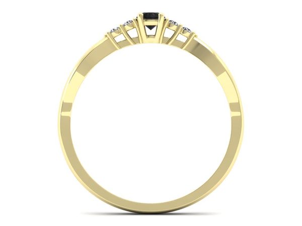 Złoty Pierścionek z diamentami żółte złoto 585 - p16938zcd