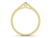 Złoty Pierścionek zaręczynowy z diamentami - p16939z - 2