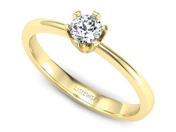 Złoty pierścionek zaręczynowy z diamentem - p16942z - 1