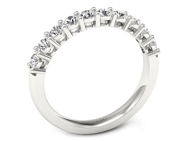 Obrączka z brylantami białe złoto próba 585 - p16953b — zdjęcie 2