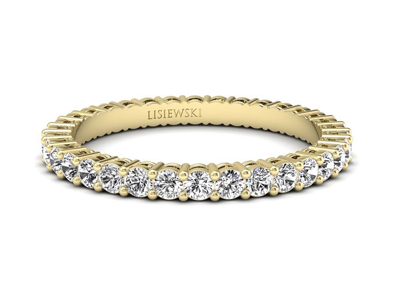 Obrączka z brylantami żółte złoto próba 585 - p16954z — zdjęcie 3