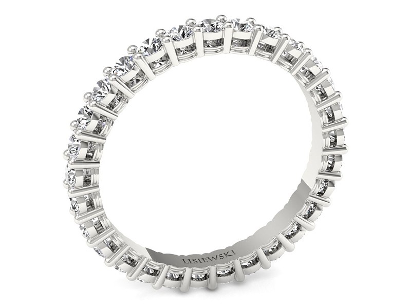 Obrączka z brylantami białe złoto próba 585 - p16955b — zdjęcie 2