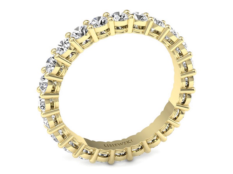 Obrączka z brylantami żółte złoto próba 585 - p16956z — zdjęcie 2