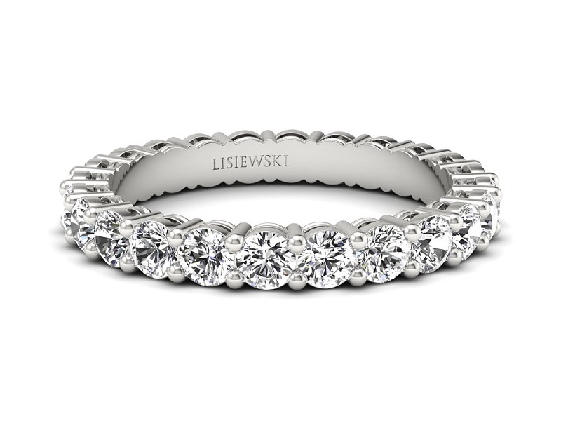 Obrączka z brylantami białe złoto próba 585 - p16957b — zdjęcie 3