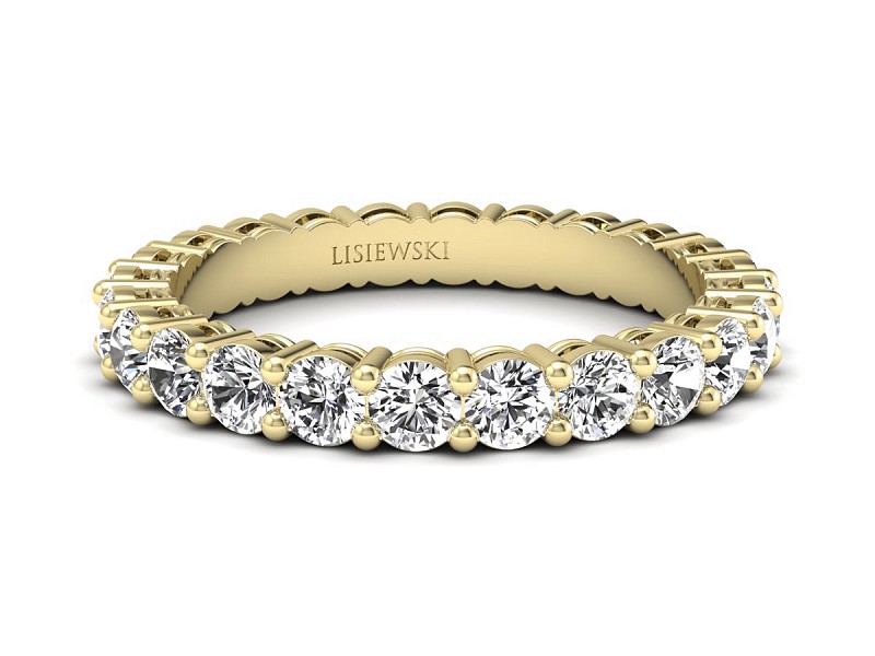 Obrączka z brylantami żółte złoto próba 585 - p16957z — zdjęcie 3