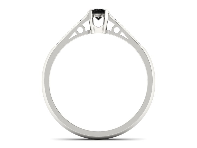 Pierścionek zaręczynowy diament białe złoto - p16958bcd — zdjęcie 2