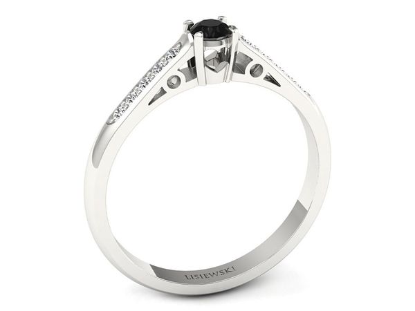 Pierścionek zaręczynowy diament białe złoto - p16958bcd