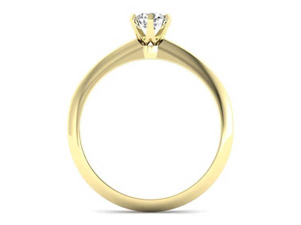 Złoty Pierścionek zaręczynowy z brylantem - p16959z