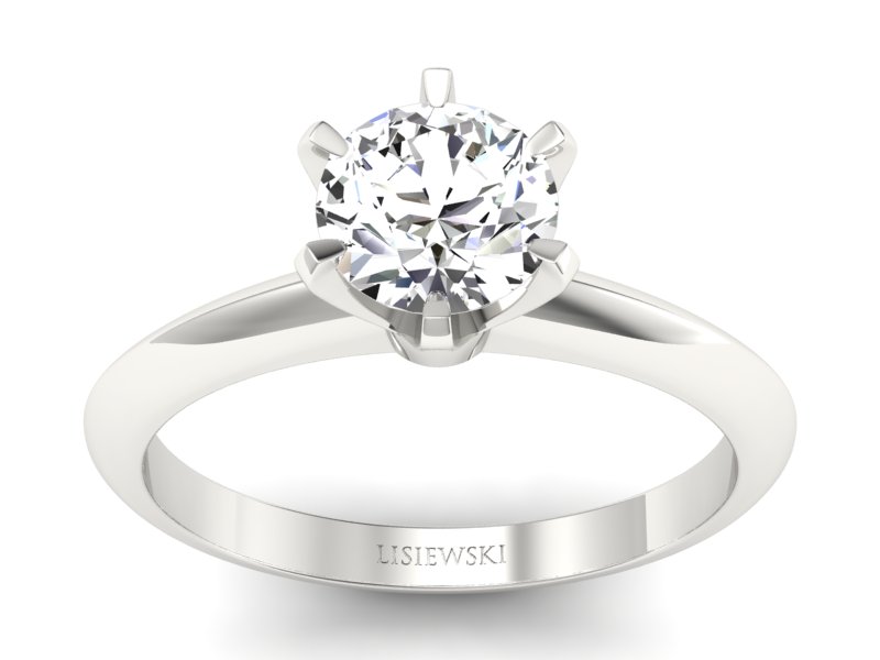 Pierścionek zaręczynowy z brylantem złoto 585 - p16960b