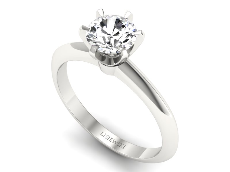 Pierścionek zaręczynowy z brylantem złoto 585 - p16960b — zdjęcie 3