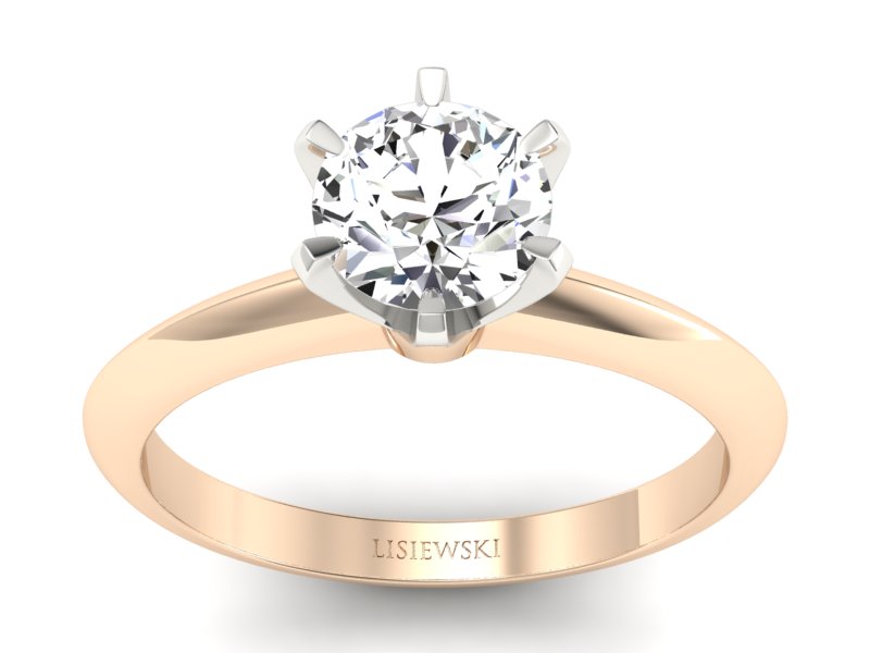 Złoty Pierścionek zaręczynowy z brylantem - p16960cb