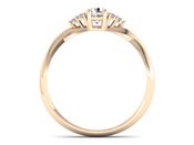 Złoty pierścionek z diamentami różowe złoto 585 - p16962c - 2