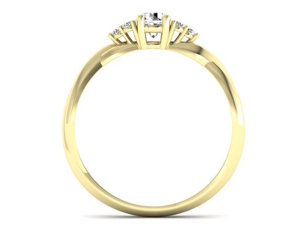 Pierścionek zaręczynowy z diamentami złoto 585 - p16962z