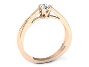 Złoty pierścionek z diamentem różowe złoto 585 - p16966c - 2