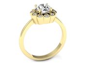 Złoty Pierścionek zaręczynowy z diamentami - p16971z - 2