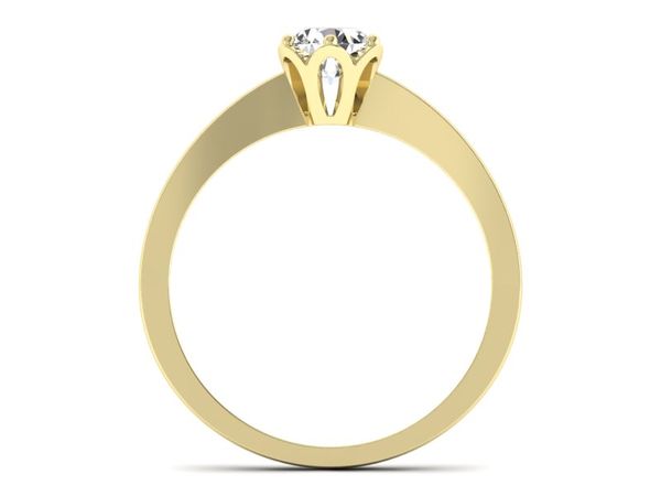 Złoty pierścionek zaręczynowy z diamentem - p16977z