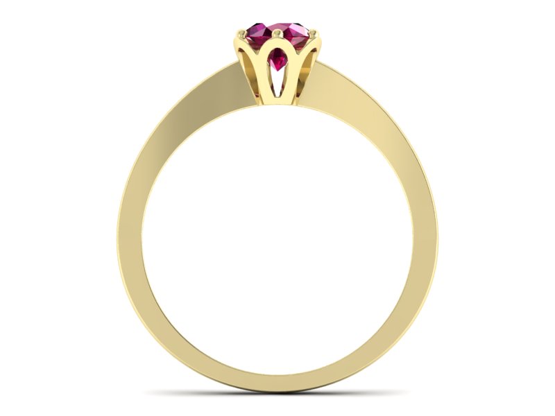 Pierścionek z Rubinem - Elegancja od Lisiewski - p16977zr — zdjęcie 2