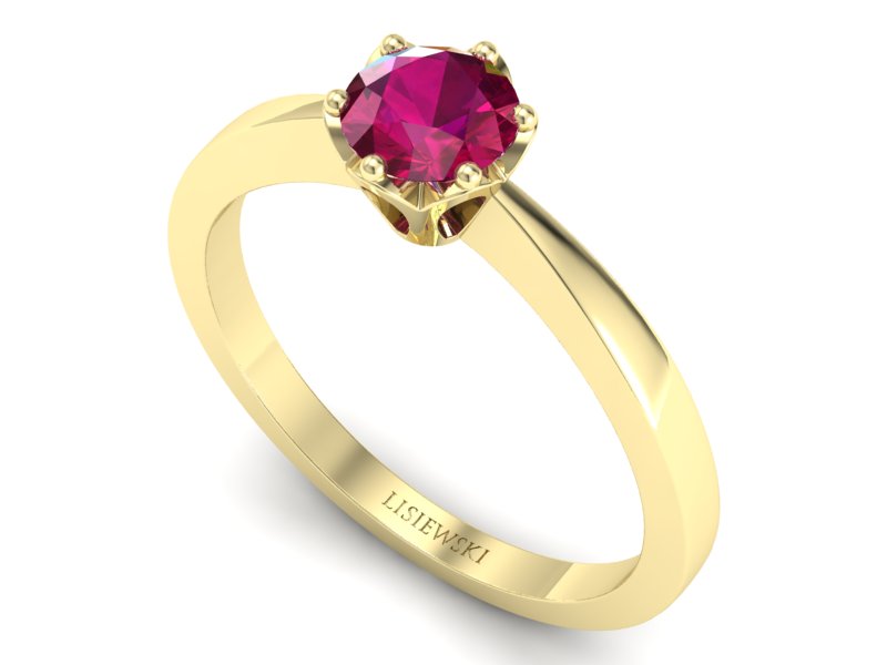 Pierścionek z Rubinem - Elegancja od Lisiewski - p16977zr — zdjęcie 3