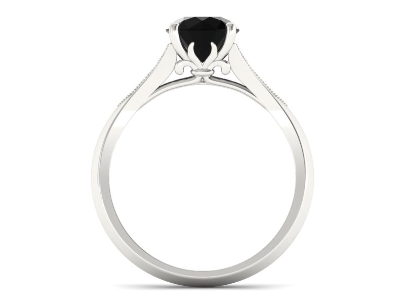 Pierścionek zaręczynowy diament białe złoto - p16980bcd — zdjęcie 2