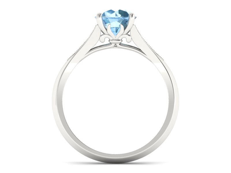 Pierścionek z topazem i diamentami białe złoto - p16980btp — zdjęcie 2