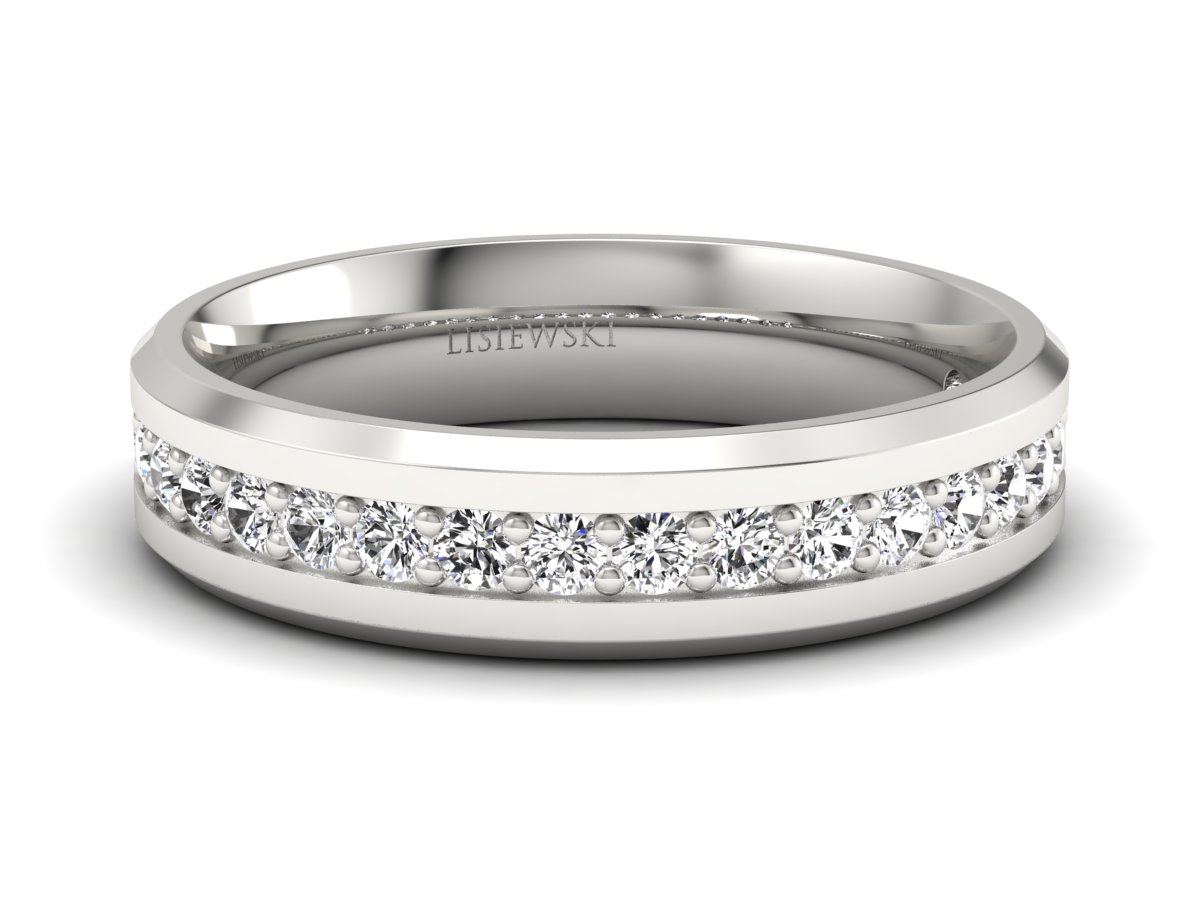 Złota obrączka ślubna klasyka i nowoczesność - p16987b — zdjęcie 3