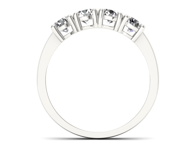 Pierścionek z diamentami w białym złocie - p16997b — zdjęcie 2