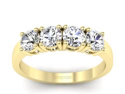 Pierścionek z diamentami w żółtym złocie - p16997z
