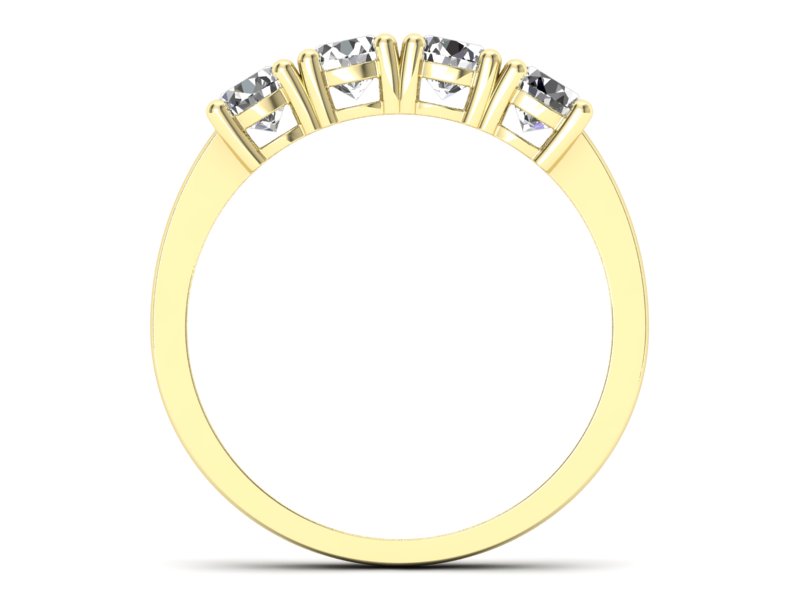 Pierścionek z diamentami w żółtym złocie - p16997z — zdjęcie 2