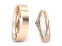 Obrączki ślubne z diamentami różowe złoto próba 585 — p2550150t238c